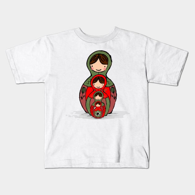 Nesting dolls Kids T-Shirt by TheTinyGraphics